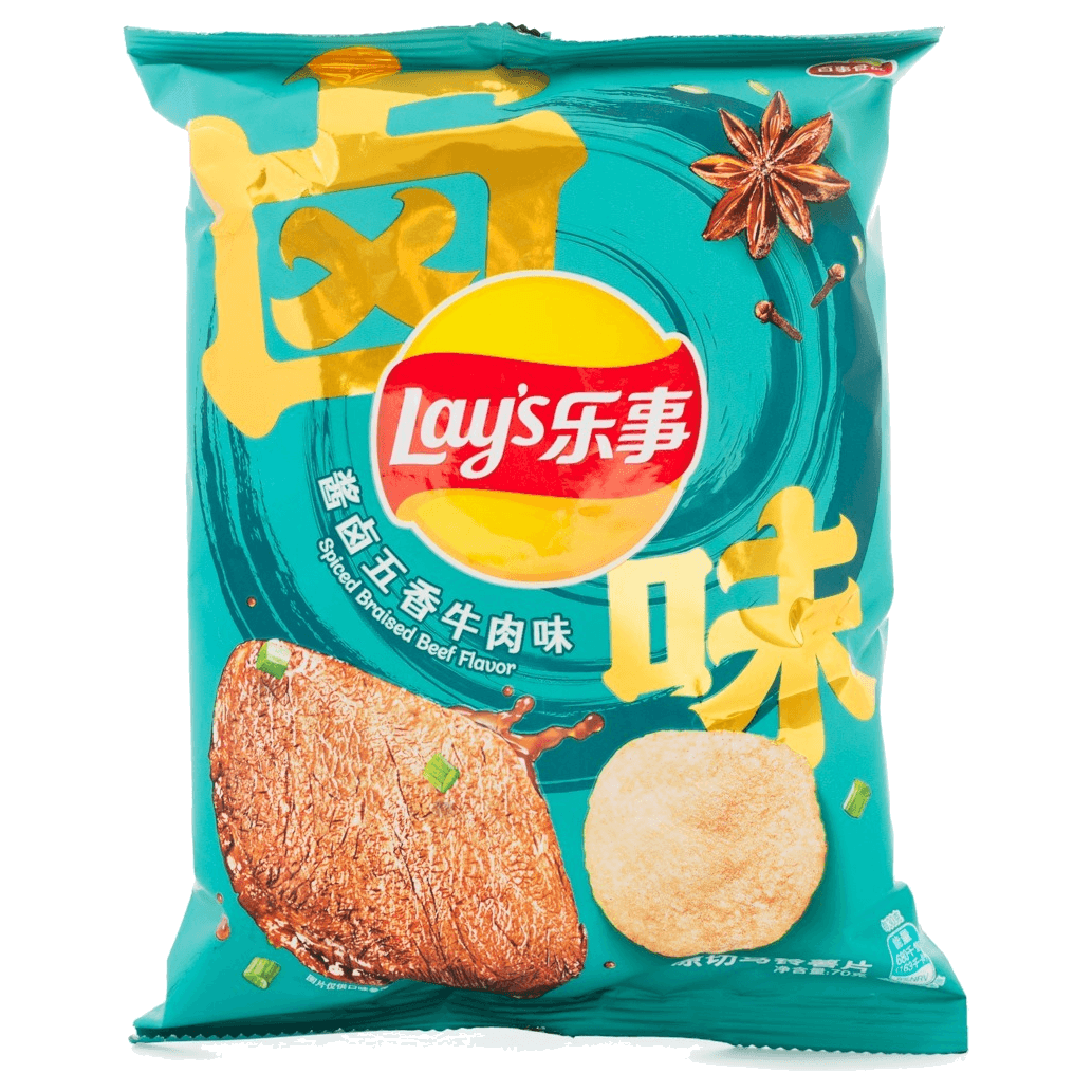 Chinese Wholesale Distribution Potato Chips (Spiced Braised Artificial Beef Fla)