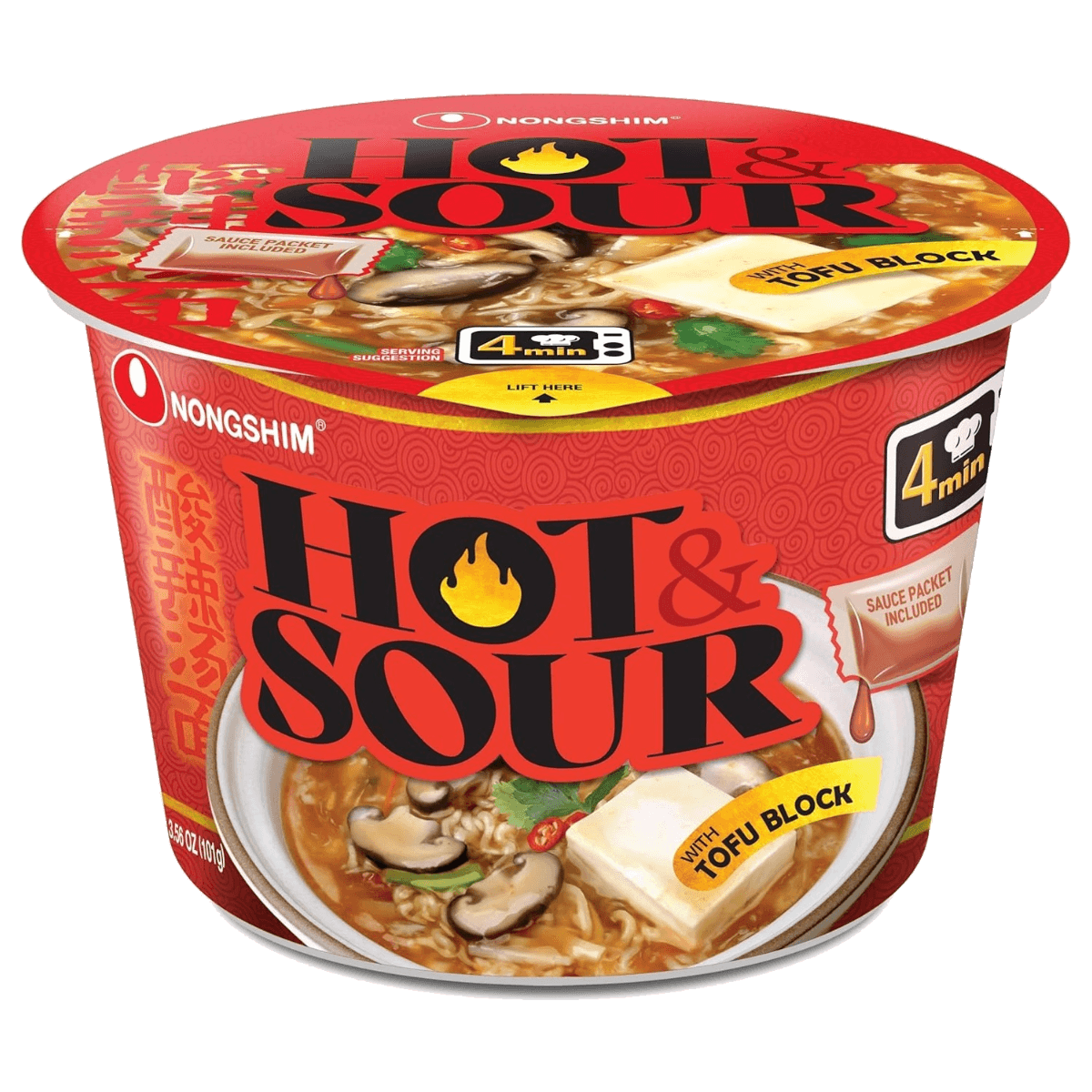 Nongshim Big Bowl Hot & Sour 6-pack