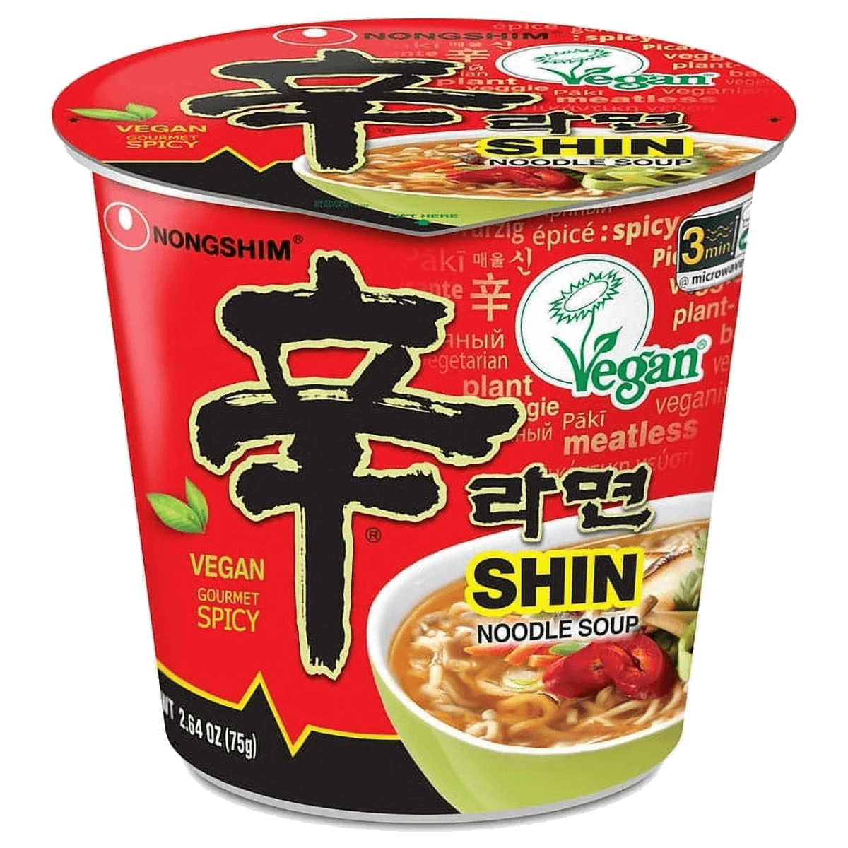 Japanese Wholesale Distribution Shin Noodle Vegan Cup 6-pack