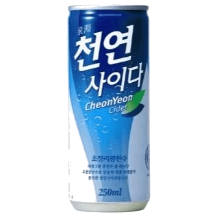 Lotte Cheon Yeon Cider Carbonated Soft Drinks (cans)