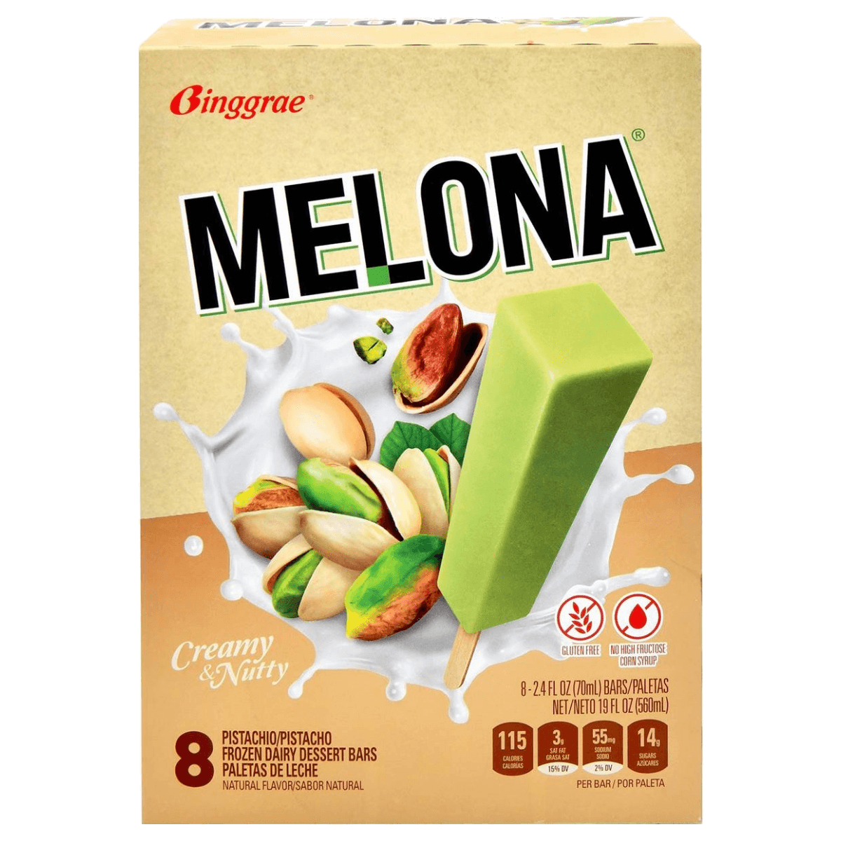 Wholesale Frozen Asian Foods Melona Pistachio