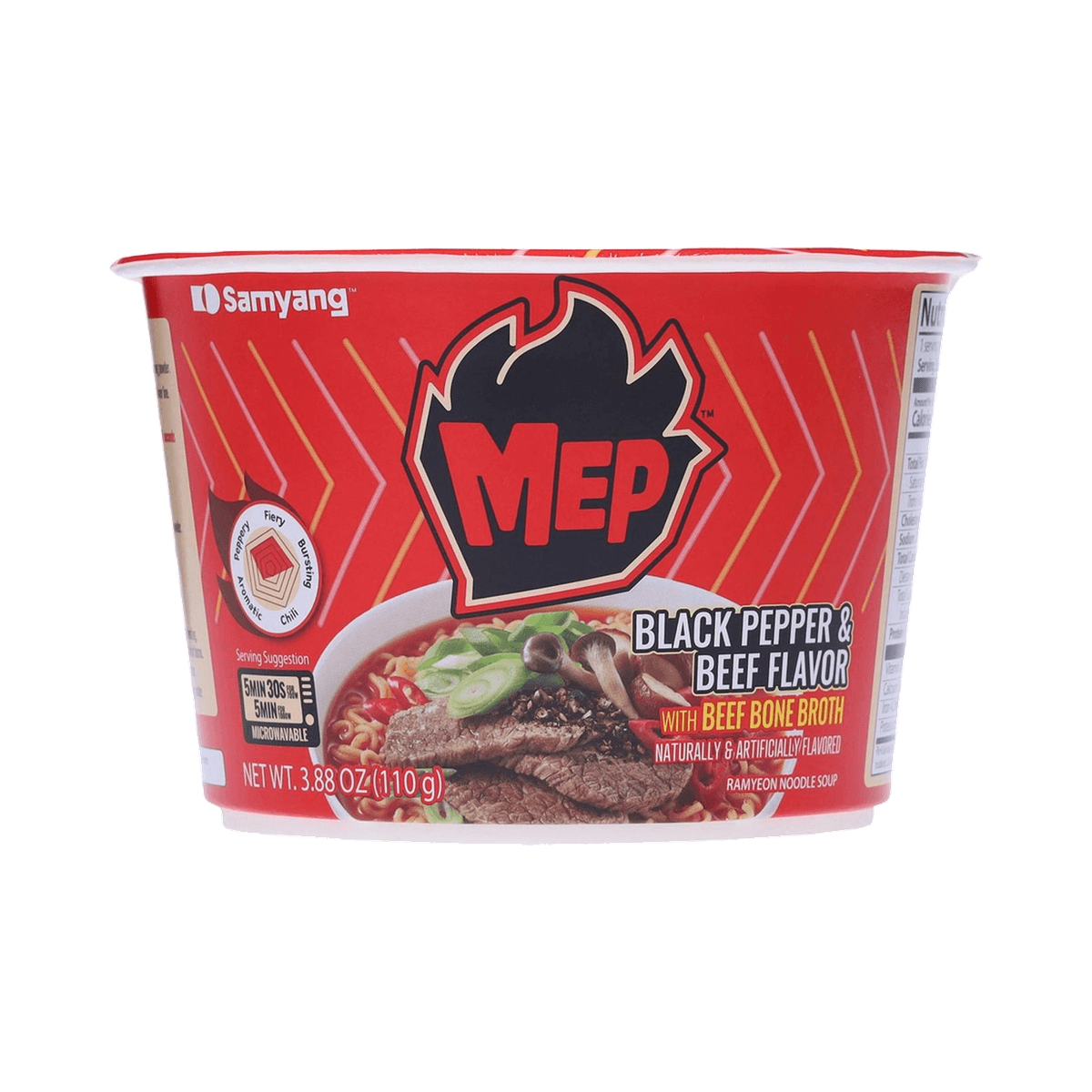 DJR Foods Wholesale Service Mep Black Pepper&Beef Ramyeon Big Bowl